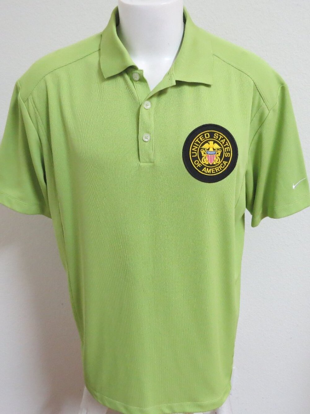 M-XL USA Lime Green Nike Men's db #66I Golf Polo Shirt